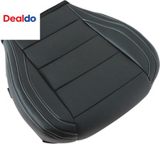 Perforated Leather Driver Side Bottom Replacement Seat Cover Black 41, E1 Compa