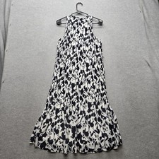 A New Day Women Dress XS White Floral A-Line Maxi Sleeveless NWT