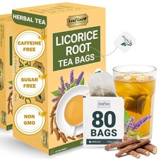 80 Licorice Root Tea Bags, Pure Licorice Spice Tea, Naturally Sweet, Te De Re...
