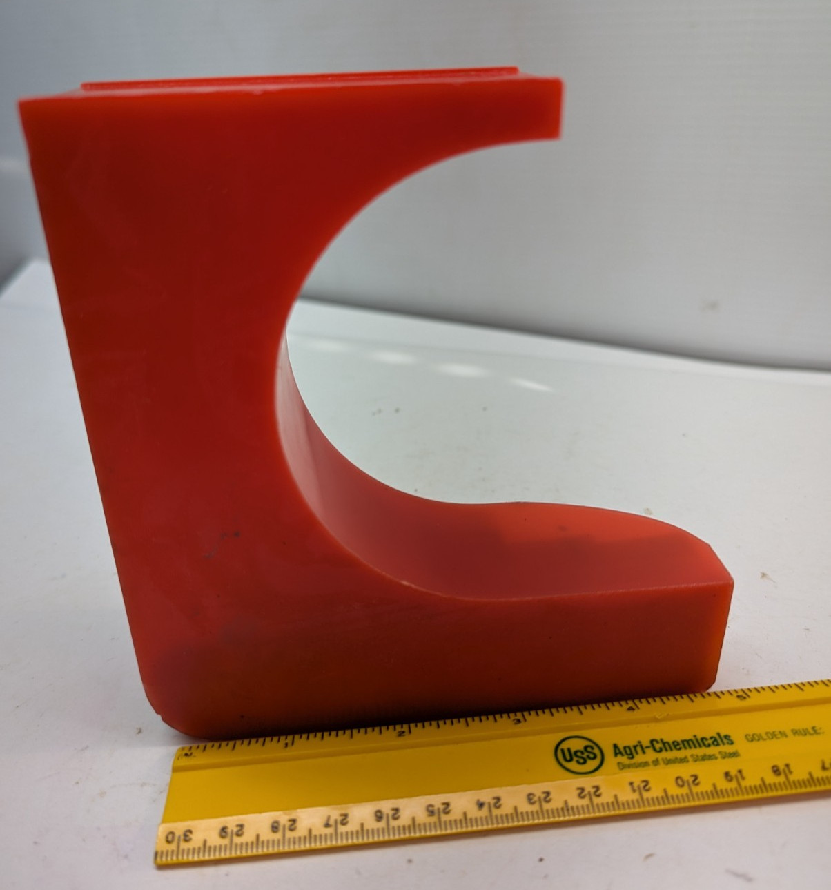 Vintage Mid Century MCM Mod Perpetual Flip Calendar Red Plastic Hong Kong