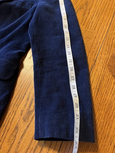 Vintage 70er 80er Jahre Cord blau Blazer Größe 12 Jacke braun Knöpfe De Mura Japan - Bild 10 von 10
