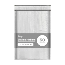 50 #6 12.5x19 Poly Bubble Padded Envelopes Mailers Shipping Bags Self Seal Pouch