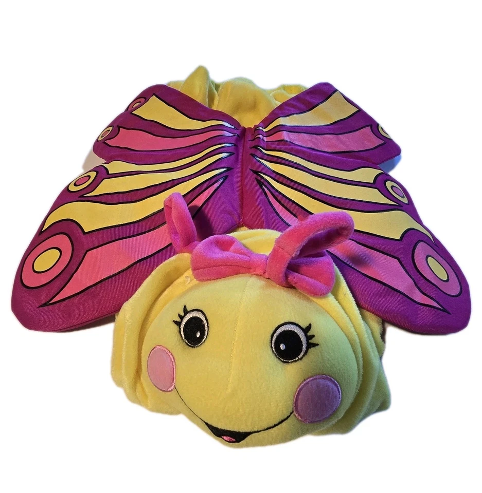 Chrisha Plush Butterfly Costume 18-36 months Halloween Bug Padded Yellow Pink - Image 3 of 4