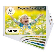 KKJCXY Magnetic Picture Frame, Holds 5X7 Inches Pictures, 5x7-6pcs, white
