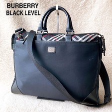 Burberry Black Label 2Way Business Bag Briefcase Nova Check Black