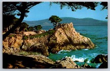 Vtg Postcard Carmel Bay California Cypress Trees Scenic View USA Unposted