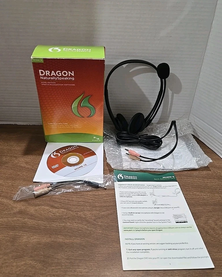 Dragon Naturally Speaking Open Box NewHome Edition Speech Recognition Version 12 - Image 4 of 4