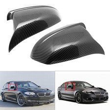 2x Carbon-Stil Spiegelkappen Gehäuse für BMW 5er F10 F18 F11 Pre-LCI 2011-2013