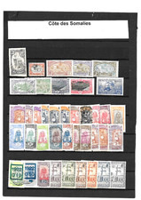 cote des somalis vend timbres obliteres sur 2 pages a voir