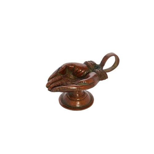 Giving Hands censer Hand Shape Incense holder brass resin burner handmade 1581