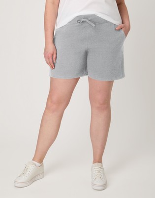 Hanes Womens Jersey Shorts w Pockets Drawstring Super Soft 100% Cotton 7'' Inseam
