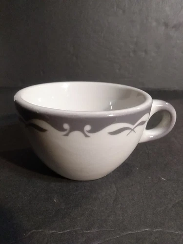 1 MCM Era Jackson China Restaurant Ware Coffee Cup Gray Arches 2.25" T 3.75" D!