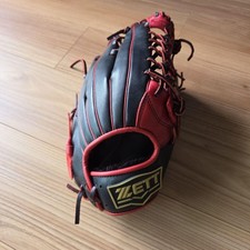 ZETT Softball Gloves Black/Red (Youth Baseball)