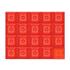20 Pcs PBT Keycap Set DSA Mechanical Numeric Keypads, Translucent Red