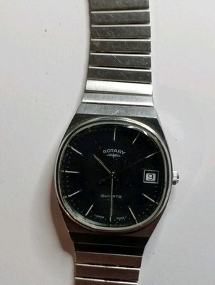 Herren Vintage Rotary Swiss Made Uhr Verkauf als Ersatzteile Reparaturen gebrauchter Zustand