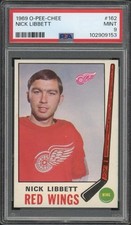 1969 O-Pee-Chee Nick Libbett #162 PSA 9 Mint Detroit Red Wings 