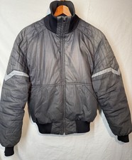 Vintage 80s Members Only Puffer Jacket Unisex Size Medium Down Gray Bomber Ski