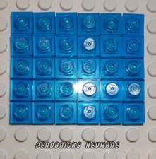 Lego Basic 30 Platten 1x1 #3024 transparent dunkelblau NEUWARE