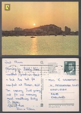 Sunset Denia Alicante Spain Used Postcard