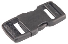 25 - 1 Inch YKK Flat Dual Adjustable Side Release Plastic Buckles