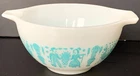 Vintage Pyrex Amish Butterprint 441 Cinderella Mixing Bowl 1-1/2 Pint Turquoise