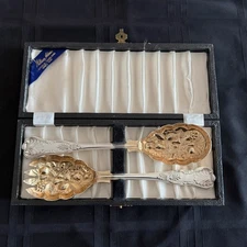 William Adams Sheffield England 9” Serving Set Silverplate in Original Box