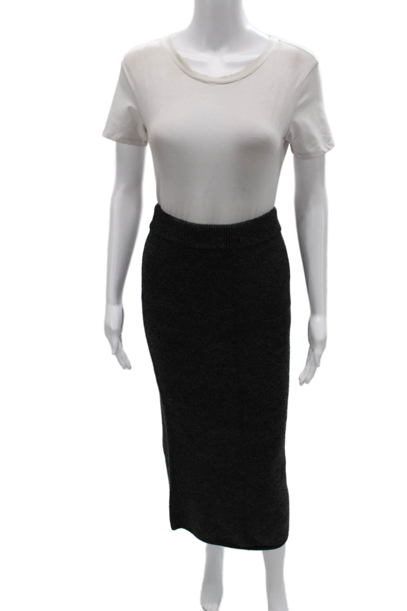 The Skirt Shopp Womens Straight Pencil Wool Blend Gray Midi Skirt Size LFree Shipping in US $100+ Orders | $6.95 Orders Below