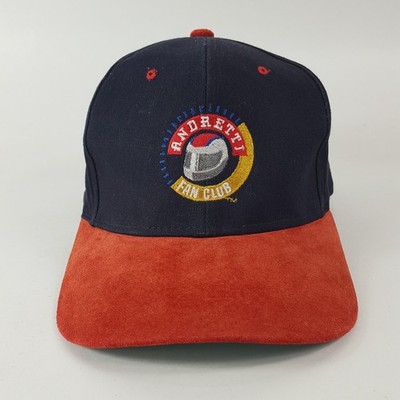 Vintage 90s Andretti Stock Car NASCAR Snapback Suede Brim Race Baseball Cap Hat