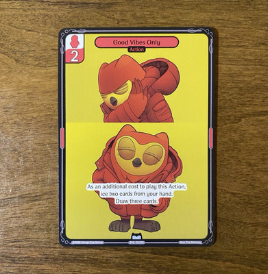 Orange Cap Games Vibes CCG Good Vibes Only Action Base Blue 24/195 Reg EN