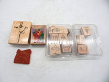 Lot of 3 Assorted Stampin Up Rubber Stamps Happy Winter Ornamassortment More