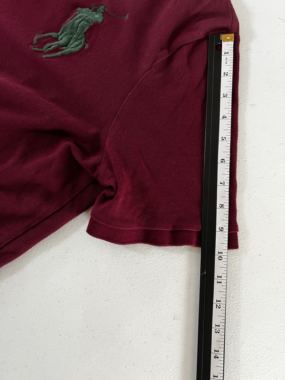 Polo Vintage di Ralph Lauren Polo Uomo Marrone Big Pony 100% Cotone