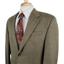 Chaps Ralph Lauren Earth Tone Weave Sport Coat Jacket 40R Wool Two Button, Lined