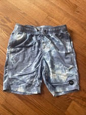 RVCA Swim Shorts Youth XL Blue Tye Dye Draw String Beach Water