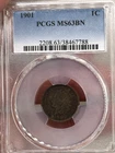 1901 Indian Head Cent PCGS MS 63 BN