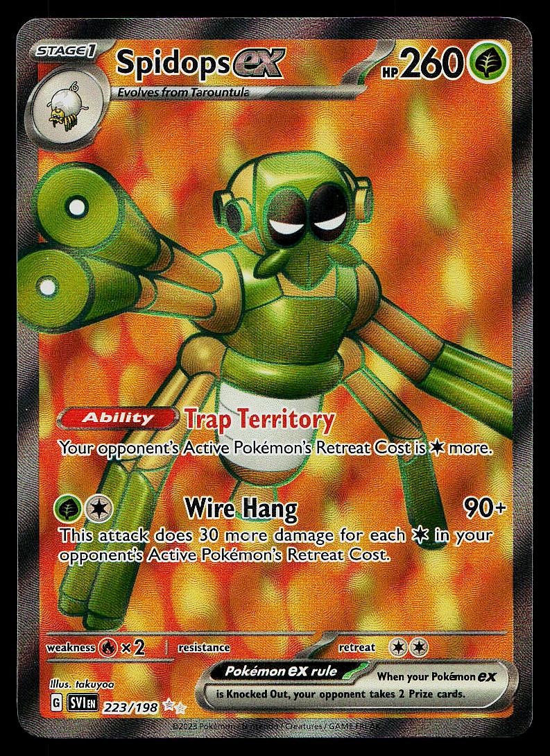 Pokemon Card Scarlet & Violet Spidops ex 223/198 Ultra Rare