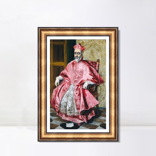 Gerahmter Leinwandbild Giclée-Druck Porträt eines Kardinals von El Greco Wohndeko - Bild 14 von 16