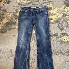 BKE Buckle Payton Jeans Women Size 30R 31X31 1/2 Payton Boot Cut Thick Stitch