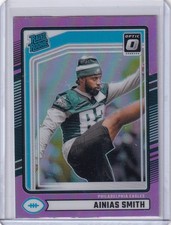 2024 Panini Donruss Pink Optic Preview Holo #365 Ainias Smith - Eagles