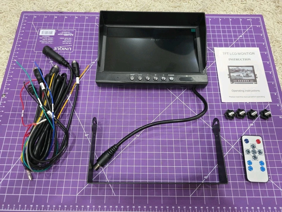 4CH 9" IPS DVR Monitor System HD 1080P RV Truck Rear View Backup Camera Kit - Image 2 of 4