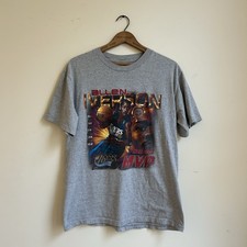 Vtg Vintage Allen Iverson T Shirt 2001 Philadelphia 76ers Sz Large Grey MVP