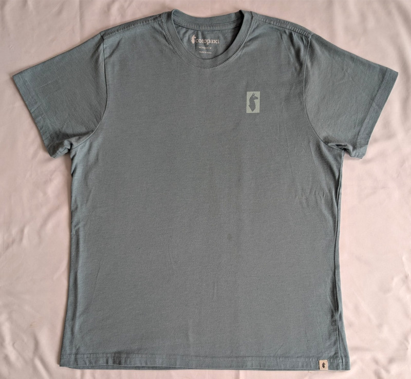 Cotopaxi T Shirt Gear For Good Llama Logo Blue Women M Organic Cotton Crew Teal