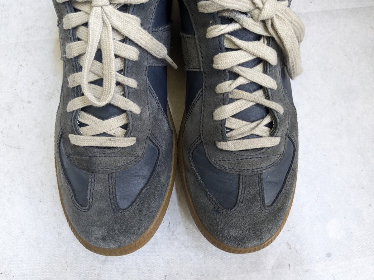 Maison Margiela GAT Sneakers Navy Blue Men 7 40 Leather Suede Low