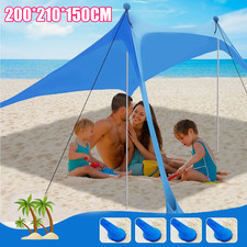 Beach Shade, UPF50 Portable Beach Shade Tent, Beach Shade Canopy w/Sandbag