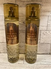 Bath And Body Works Golden Berry Mistletoe Fine Fragrance Mist X2