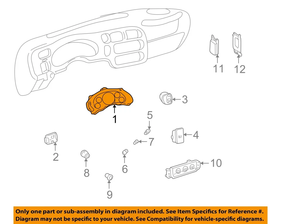 Medidor de velocímetro usado se adapta a: Chevrolet Blazer s10/jimmy s15 2004 clúster de EE. UU. 4,3 L Foto 2 de 4