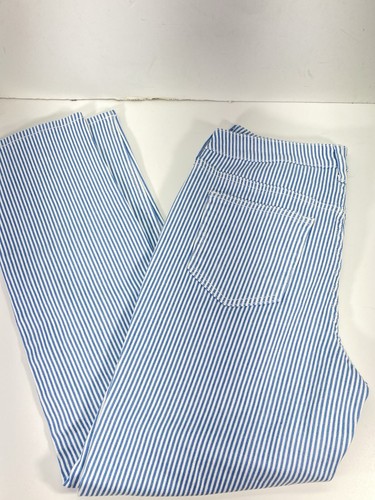 Seven7 90s Straight Jeans Women Size 4 30X32 Blue Stripe High Rise Straight NWT - 第 10/15 張圖片
