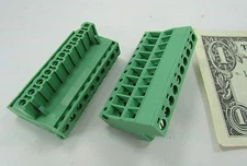 2 Phoenix 10 Position x 20 In Screw Connector Plug 1853094 TMSTBP 2.5/10-ST-5.08