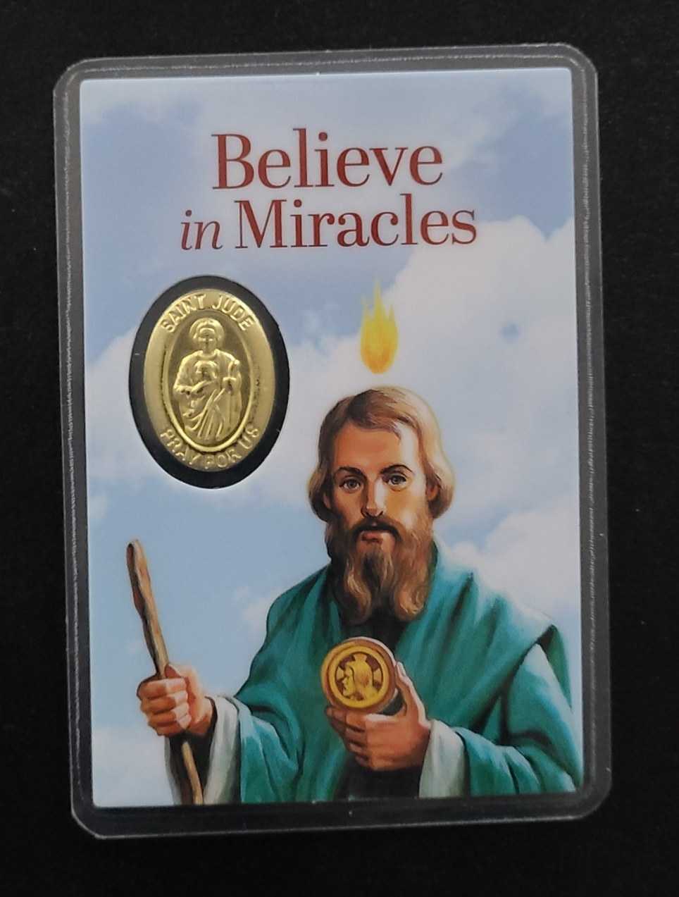 Prayer Robe ST. JUDE Laminated Prayer Card Holy Card with Gold-Toned Medal | St ...