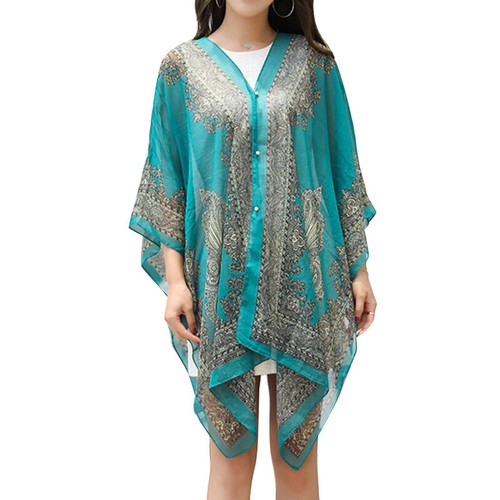Damen Strandkleid Poncho Strandkleid Sommer-Badeanzug Bikini Kaftan-Oberteil : - Bild 6 von 24