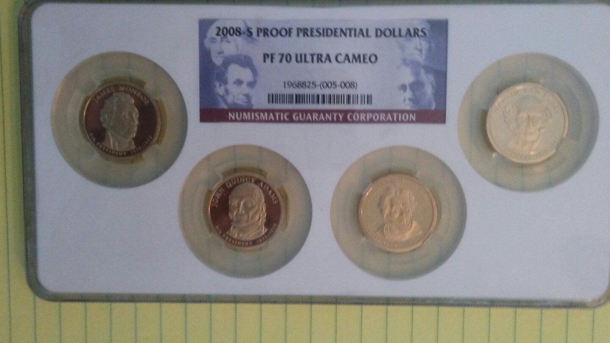 VERY RARE!8-S Presidential Dollars NGC PF70 Monroe Adams